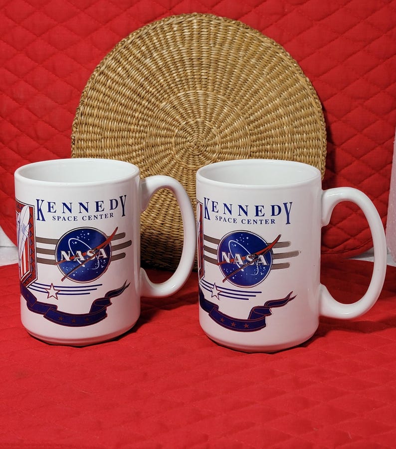 Vintage Kennedy Space Center NASA Apollo Mugs - Etsy