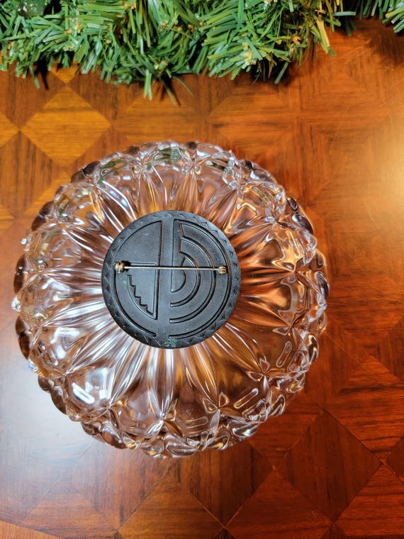 Vintage Solid Copper Medallion Brooch - image 3