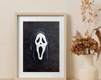 Scream Ghostface Painting for Prints and Posters - Horror Wall Art