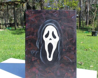Scream Ghostface Painting on Canvas - Horror Wall Art