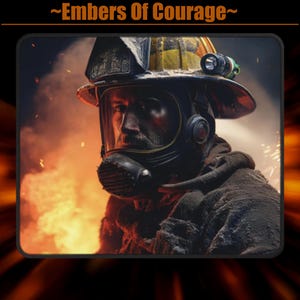 Firefighter Gaming Mouse Pad, Desk, Gaming, Firefighter Decor,