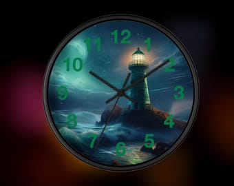 Light House Wall Clock, Decoration, Clock, wood