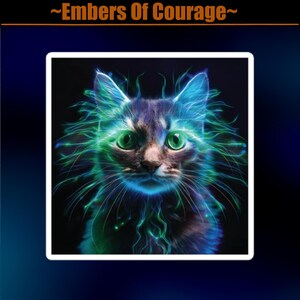 Mystical Cat Kiss-Cut Stickers | Colorful Pet Decor, Fun Laptop Stickers, Cat Lover Gift, Whimsical Home Decor, Unique Art