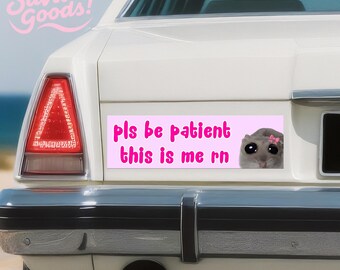new driver pls be nice Car/Bumper Sticker & Magnet|10"x3" Waterproof Premium Quality|Funny Meme Sticker|Artwork for Vehicles|Handmade Gift