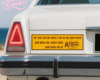 Funny Car/Bumper Sticker and Magnet|Badass Cracker Barrel|Waterproof Premium Quality|Meme Vinyl Sticker|Dark Redneck Humor Vehicle Decor