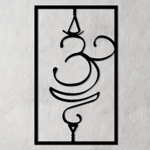 Om Sanskrit Symbol Metal Wall Art, Yoga Meditation Home Decor, Sanskrit Yoga Symbol Decor, Spiritual Gift, Zen Home Decor, Yoga Wall Hanging