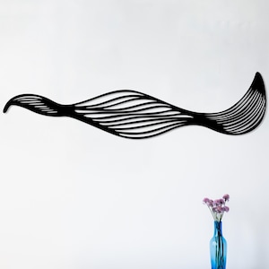 Abstract Metal Wall Art For Modern Home Interiors, Boho Wall Arti Minimalist Line Art, Wall Sculpture,Large Entryway Wall Hanging,Office Art