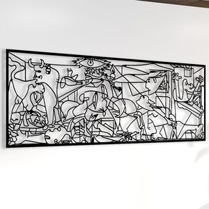Picasso Guernica Metal Wall Art, Large Modern Aeshetic Wall Decor, Guernica Painting Metal Art, Picasso Artwork, Abstract Art Decor Gifts