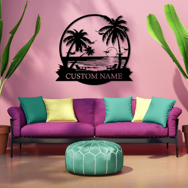 island vibe personalized outdoor wall plaque