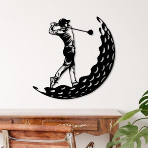 Golf Metal Wall Art, Golf Club Metal Sign, Golf Lover Gift, Outdoor Wall Hanging, Fathers Day Gift, Golfer Mancave Decor, Golf Player Gift