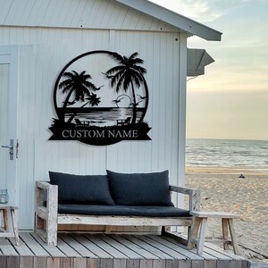 tropical palm tree name sign