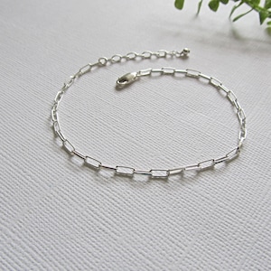 Sterling Silver Paperclip Chain bracelet