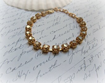 Golden Shadow Boutique Style bracelet, Swarovski Crystal bracelet