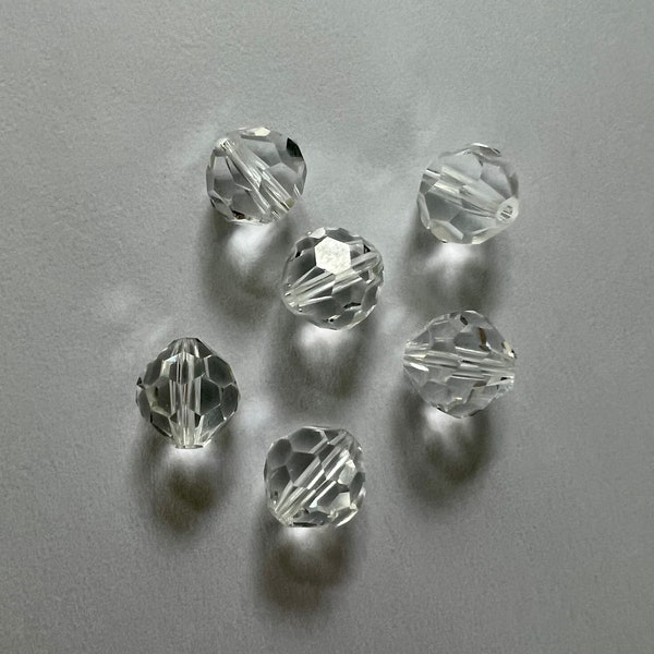 Vintage Swarovski 8mm Crystal Beads Clear Round Art. #5300 Made in Austria Swarovski Corona Made in Austria 1980s Clear Crystal Beads