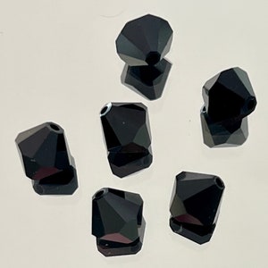 Swarovski Genuine Austria Art #5301 Jet Black 4, 6 or 8mm Bicone Crystal Beads Crystallized New from Pkg 6 and 12 available per lot per size