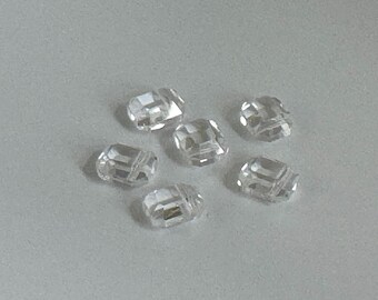Vint Swarovski 12.5 x 10mm Clear Crystal Beads #5105 Faceted Rectangular Bead 1.40 each bead
