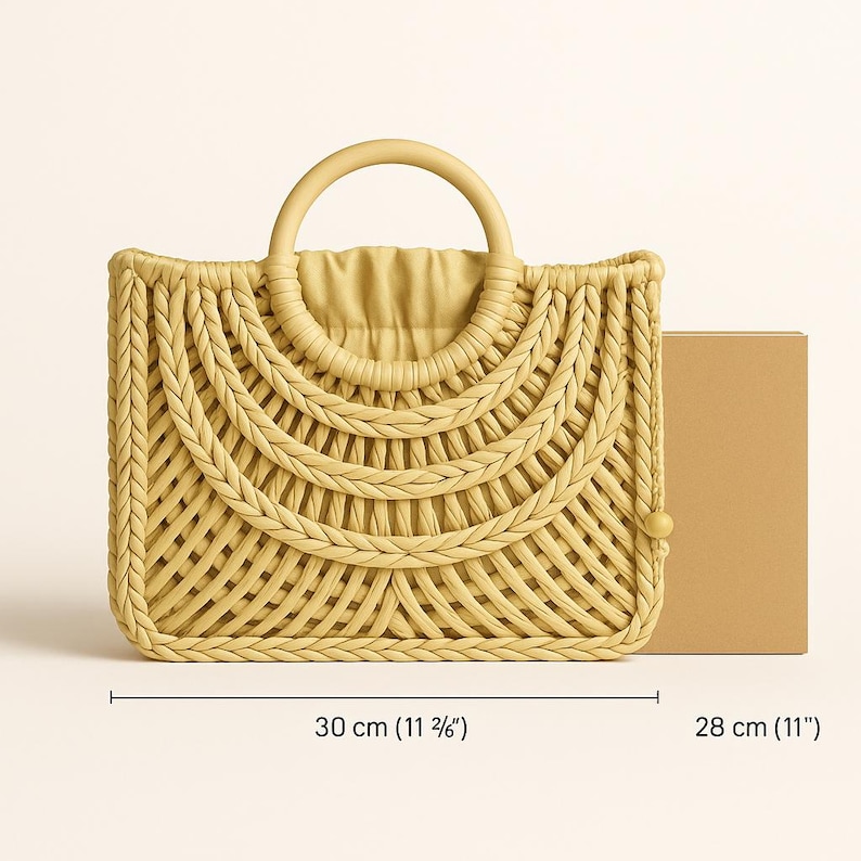 Natural Fiber Woven Bag Design"