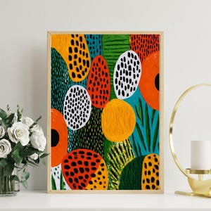 Abstract Colorful Wall Art Print | Bold Modern Geometric Poster | Vibrant Contemporary Home Decor