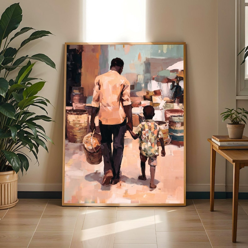 African Busy Market Street | Father & Son Bonding Moments