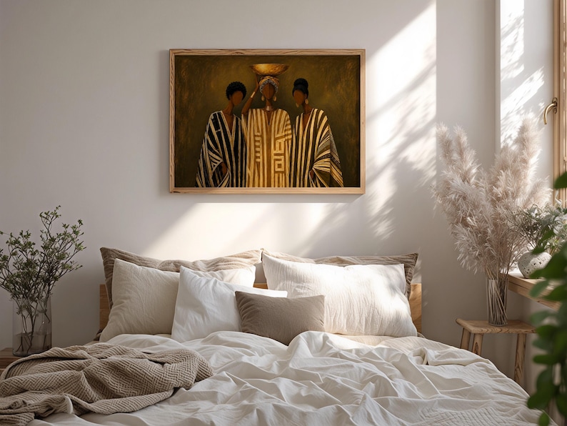 Afrocentric Art - Sisterhood - Black Art - Afro Modern Print image 6