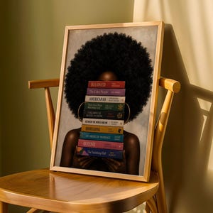 Afrocentric Woman Art Print: Black Authors Literary Boho Wall Decor image 11