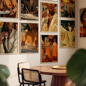 Black Woman Art Prints: Abstract African American Decor (Digital Download)