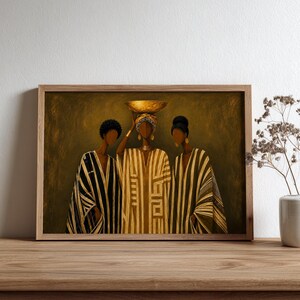 Afrocentric Art - Sisterhood - Black Art - Afro Modern Print image 7