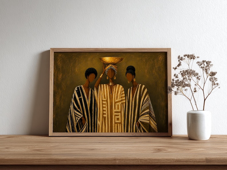 Afrocentric Art - Sisterhood - Black Art - Afro Modern Print image 7