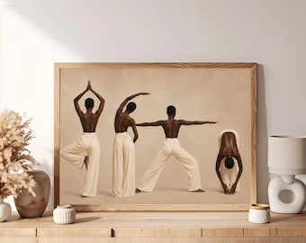 Afrocentric Art - Yoga - Black Art - Afro Modern Print