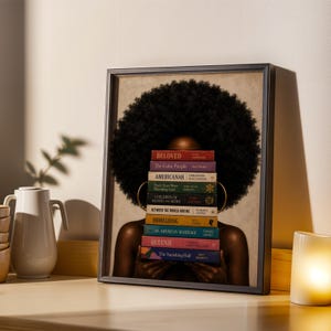 Afrocentric Woman Art Print: Black Authors Literary Boho Wall Decor image 10