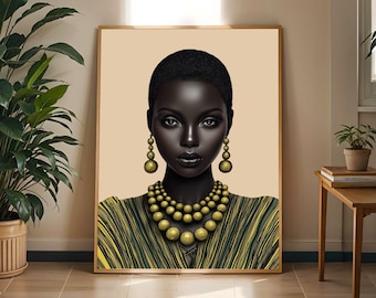 Regal Woman, African American Fashion Wall Art