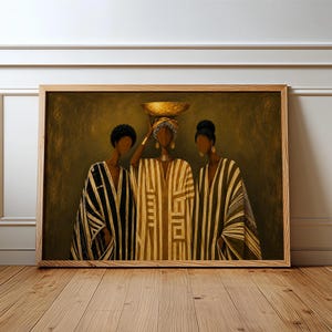 Afrocentric Art - Sisterhood - Black Art - Afro Modern Print image 10
