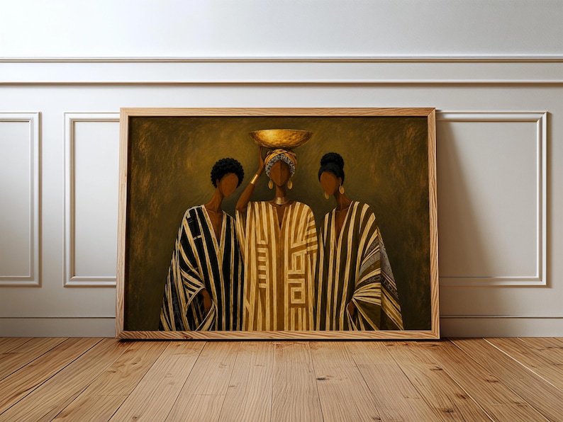 Afrocentric Art - Sisterhood - Black Art - Afro Modern Print image 10