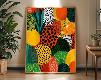 Abstract Fruit Print | Bold Geometric Wall Art