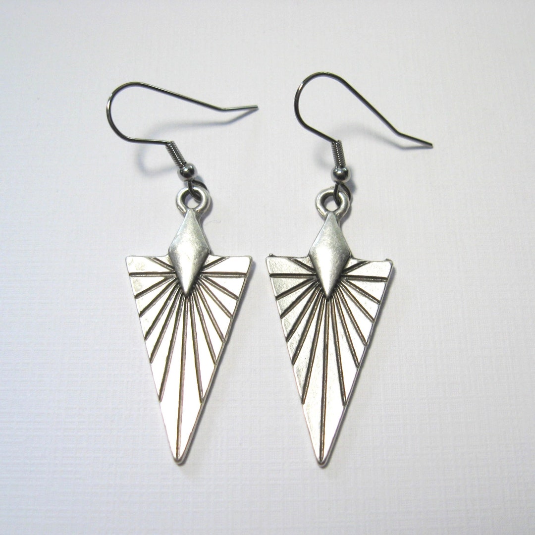 Sale Triangle Earrings Nickel Free Earrings Contemporary Etsy