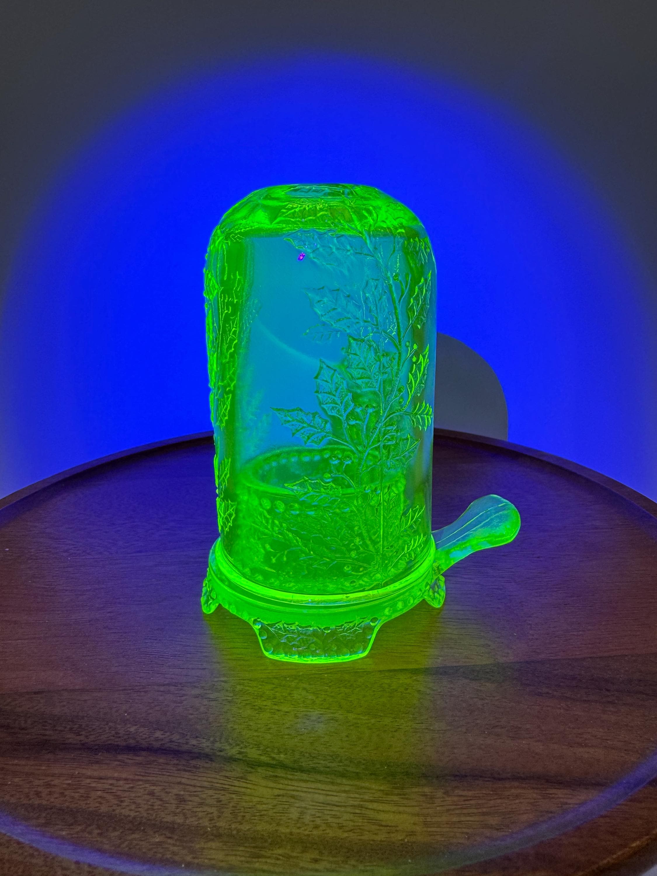 ヴィンテージMosser Glass　ラージサイズ　脚付きベリーボウル 　刻印 Vintage Mosser Fairy Glass - Etsy