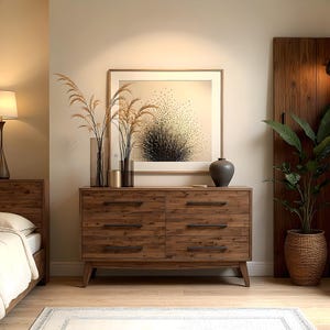 Wooden wardrobe, solid wood double wardrobe for bedroom living room hallway