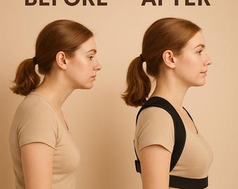 Posture Corrector Adjustable Back Brace for Improved Posture, Neck - Back Pain Relief Comfortable, Perfect for Office, Gym