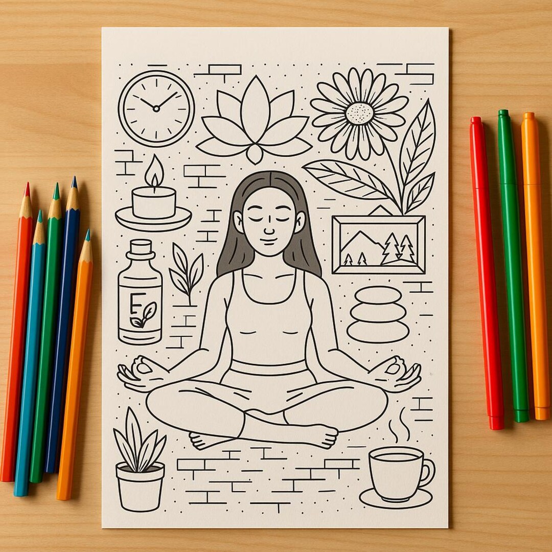 Zen Coloring Book for Adults: Nature Illustrations, Mindfulness Art (3