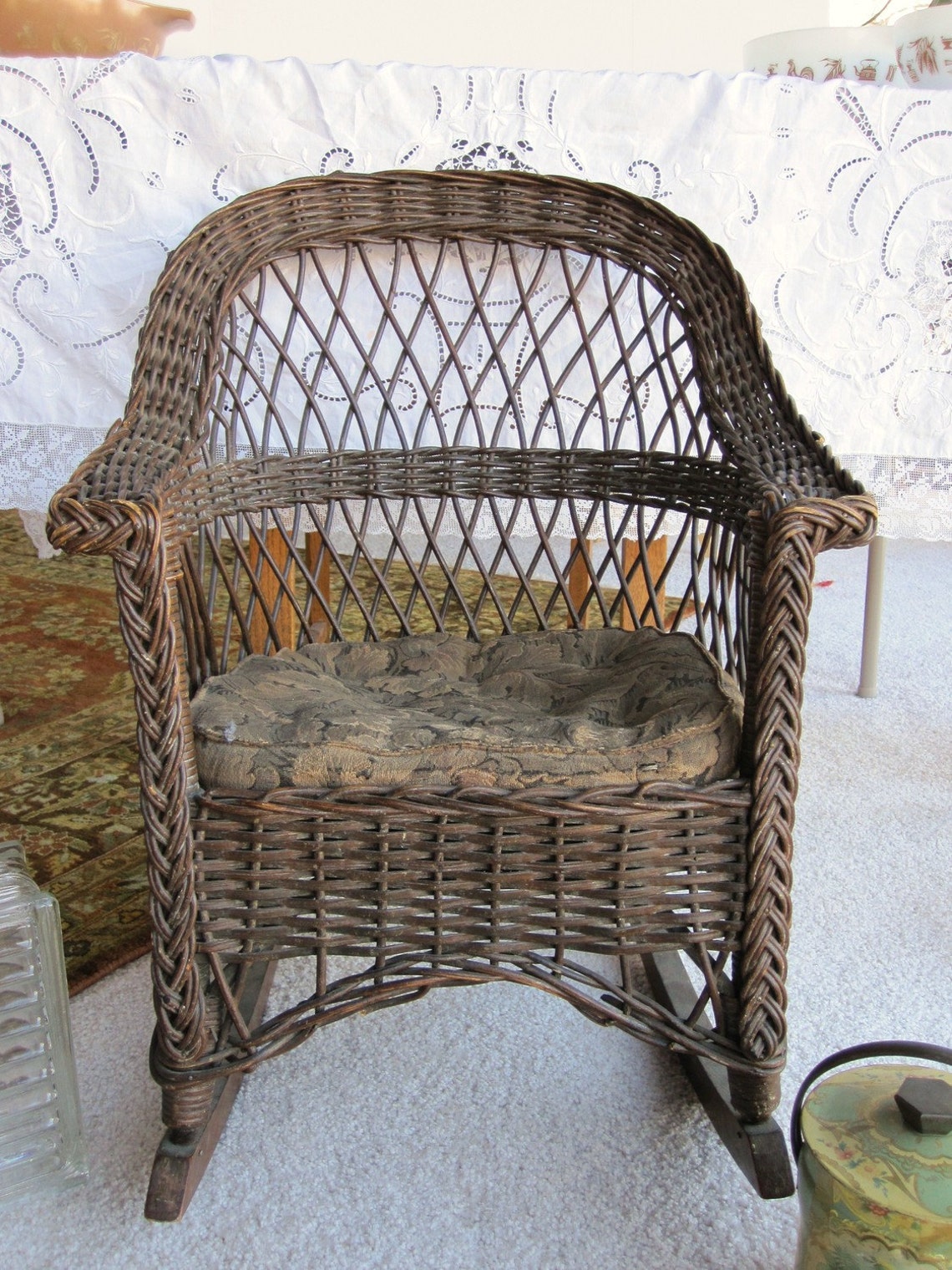 Antique Wicker Rocking Chair Child's Rocking Chair NEW Etsy