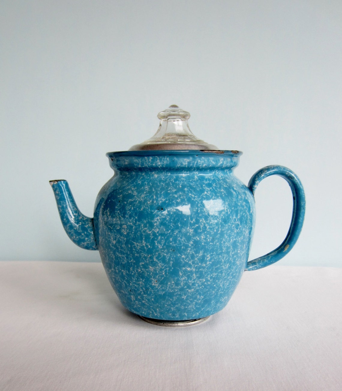 Vintage Blue Enamel Coffee Pot Percolator Coffee Pot Elite Etsy