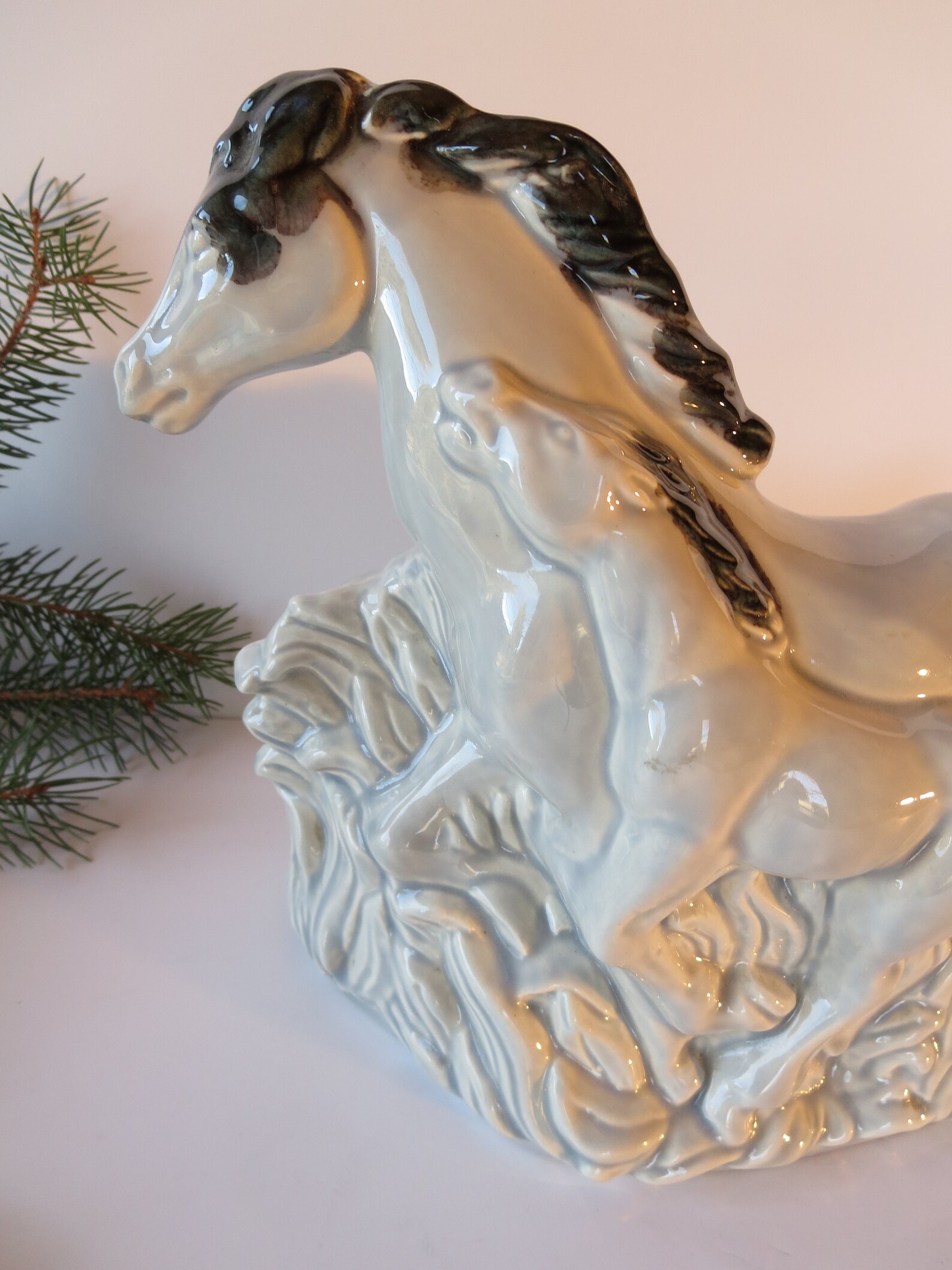 Vintage Horse Table/tv Lamp Colt and Foal Etsy