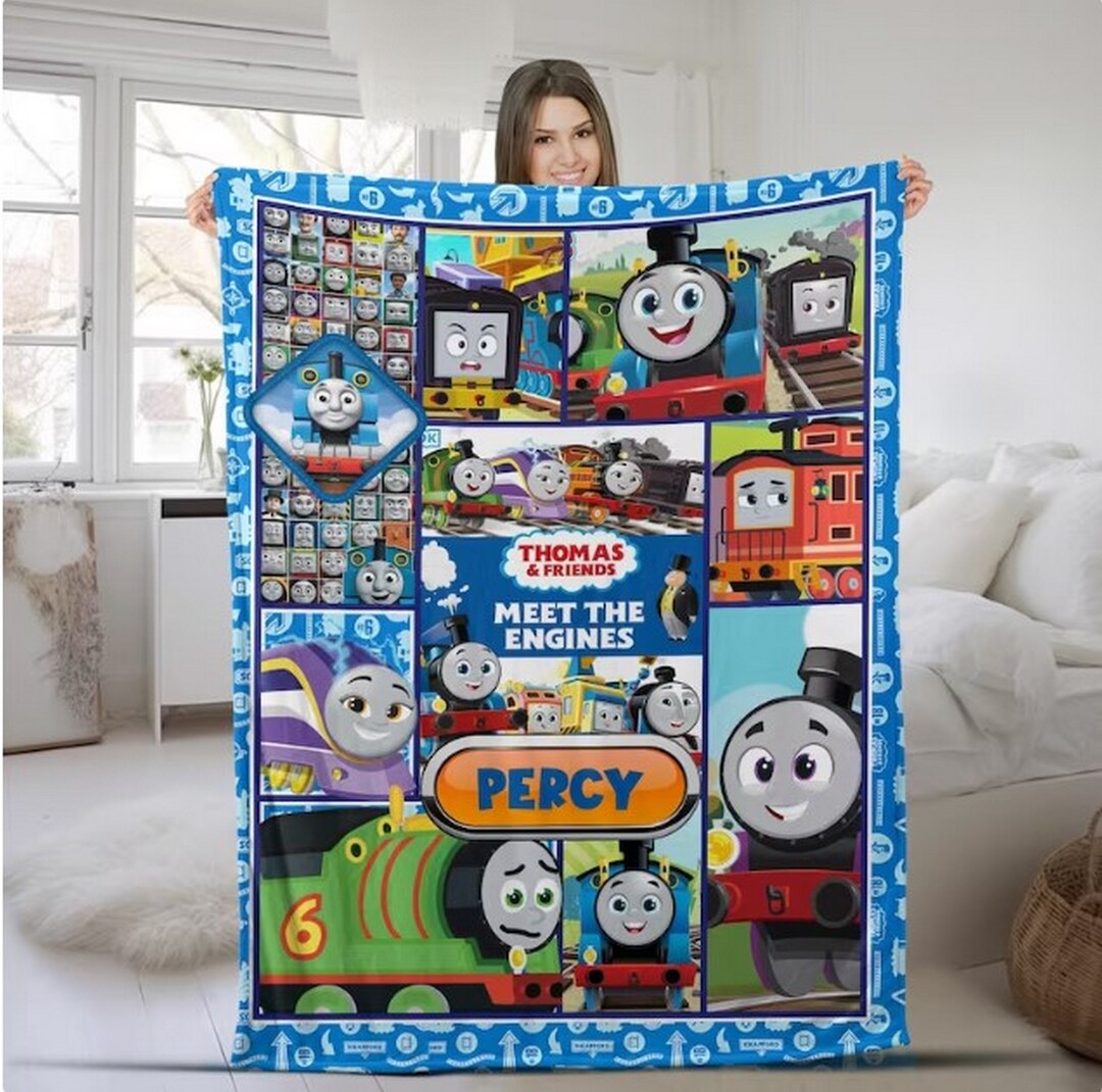 Personalized Thomas the Train Blanket, Thomas & Friends Birthday