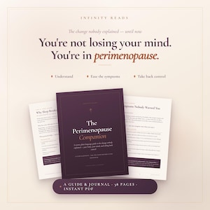 Perimenopause Journal and Guide, Menopause Symptom Tracker and Planner, Women's Health Workbook, Menopause Gift for Her, Printable PDF