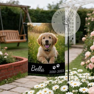 Custom Pet Memorial Garden Flag,Personalized In Loving Memory Fur Baby,Dog Cat Remembrance Flag,Sympathy Gift Fast Shipping,Memorial Gift