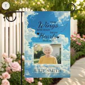 In Loving Memory Garden Flag,Sympathy Memorial Flag,Bereavement Gift,Funeral Remembrance,Loss of Loved One,Personalized Tribute Flag