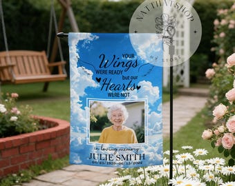 In Loving Memory Garden Flag,Sympathy Memorial Flag,Bereavement Gift,Funeral Remembrance,Loss of Loved One,Personalized Tribute Home Banner