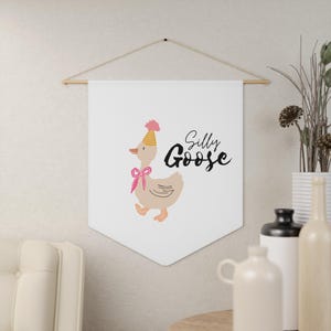 Pennant Banner, Silly Goose Gift, Wall Decor, Office, Girl Room, Baby Shower, Baby Shower Party, Wall Hanging, Nursery Decoration, Kids Room
