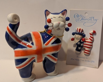 Selection of Amy Lacombe Whimsiclay Cat Figurine Collection Annaco