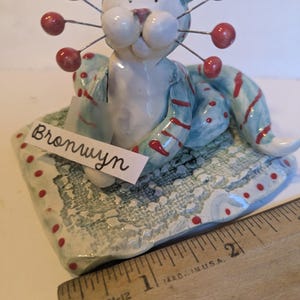 Lacombe Whimsiclay Cat Figurines - Etsy
